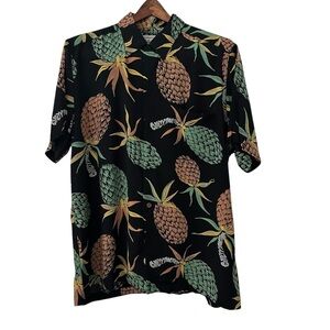 Wacko Maria The Guilty Party Men's Black Pineapple Print Shirt